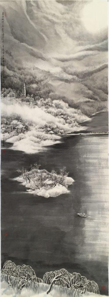 刘墉原创画作:《湖心亭看雪》