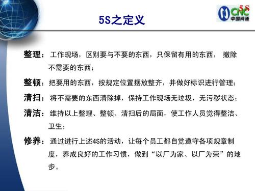 所有分类 经管营销 生产/经营管理 营业厅现场5s管理ppt 5s 5s之定义