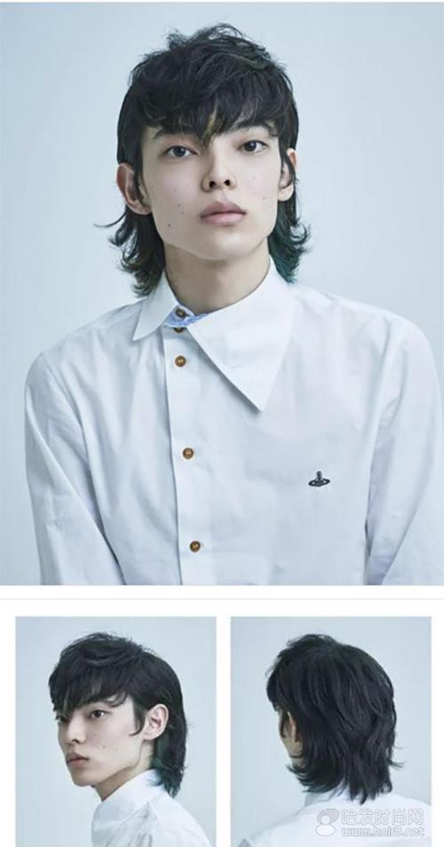 将刚毅的大背头与软萌的狼发相结合,又或者在传统蘑菇头造型上进行