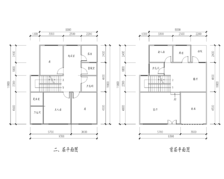 长12米,宽9米的二层楼房设计图纸.