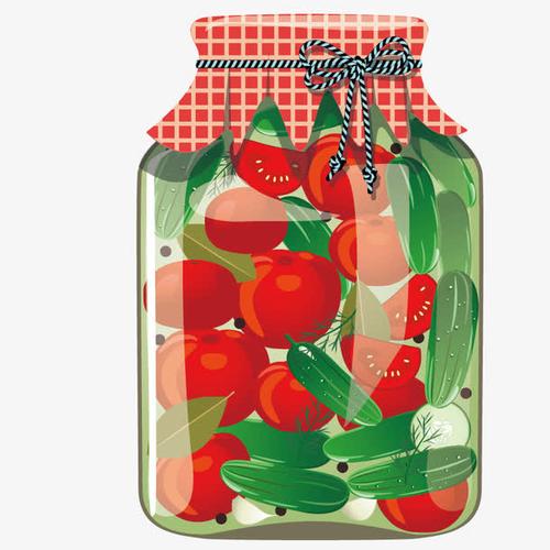 咸菜,腌制,美食,青菜,玻璃瓶子