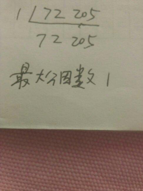 72和205的最大公因数用分解质因数怎么求