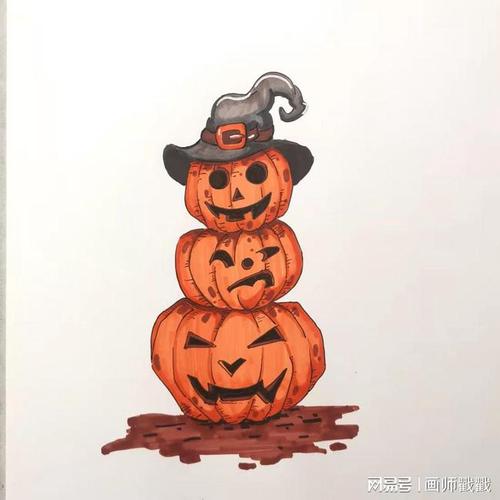 一分钟教你画南瓜灯