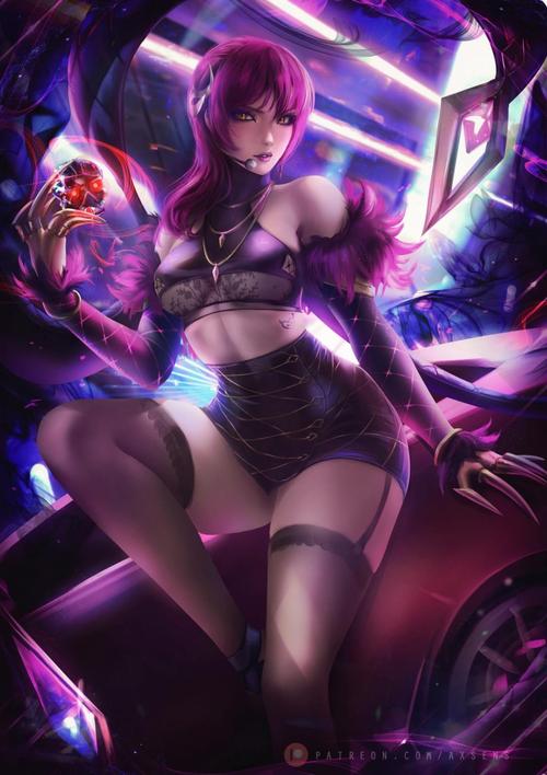 lol英雄联盟痛苦之拥伊芙琳寡kda女团皮肤11,高清图片,手机壁纸