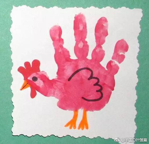 有趣简单的手掌印画,点个赞拿走