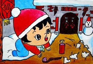 过年景象的简笔画手抄报 简笔画手抄报