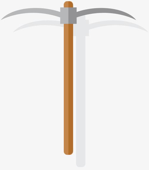 锄头矢量卡通松土工具