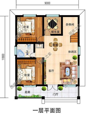 农村三层占地90平方米自建房设计图,简直就是小宅基地