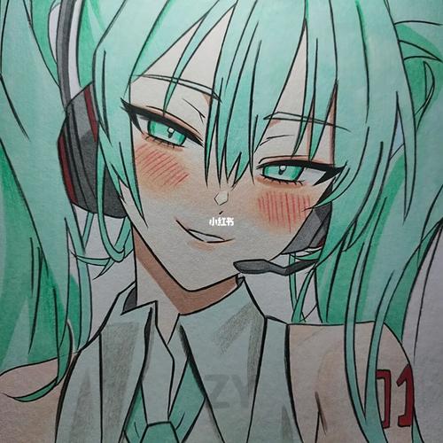 初音未来  #临摹  #马克笔手绘