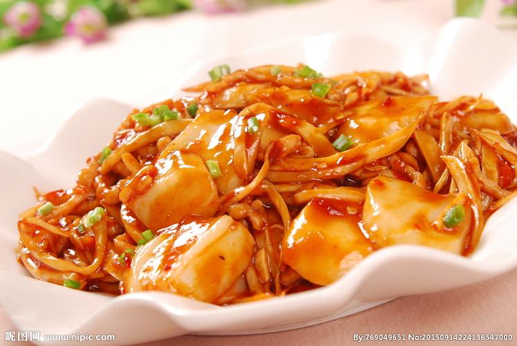 鱼香肉丝炒年糕图片