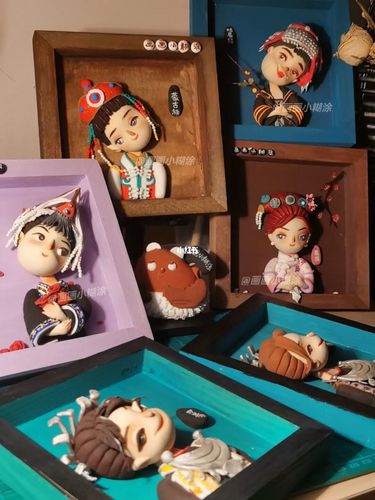 涂涂手作·56个粘土民族少女·蒙古族_服饰_手工制作