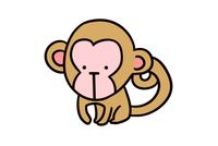 如何画猴子_简笔画图片大全