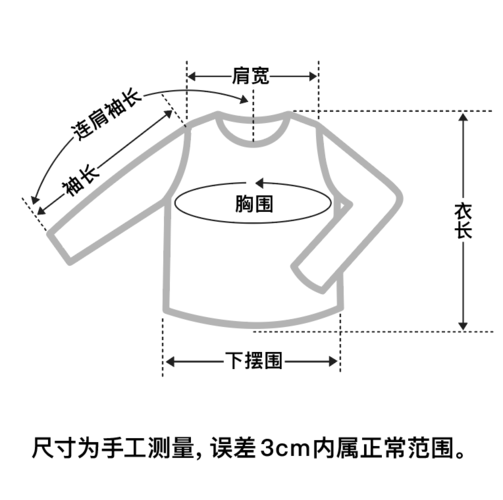 7 cm 胸围 95.4 cm 肩宽 36.2 cm 袖长 60.1 cm