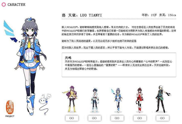 洛天依人设图,(图片来自网络)