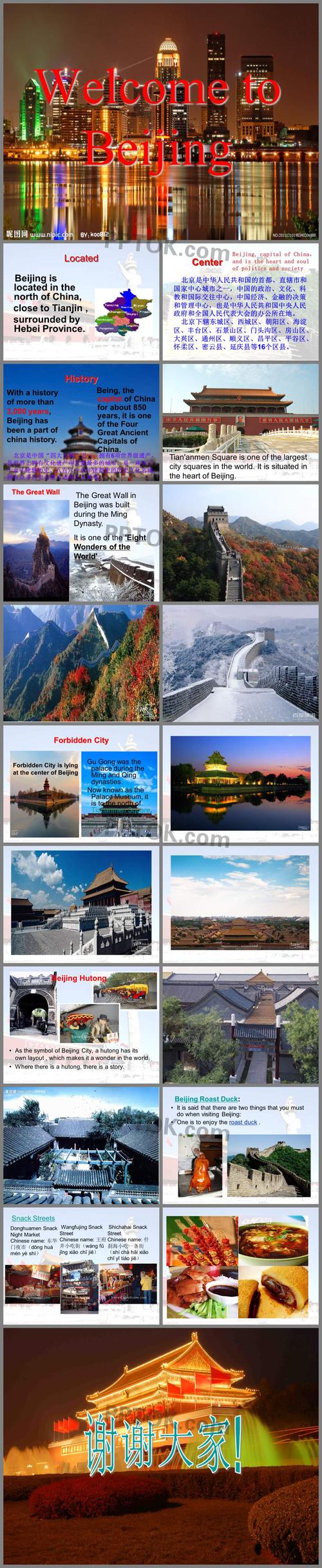 关于北京的英语ppt幻灯片