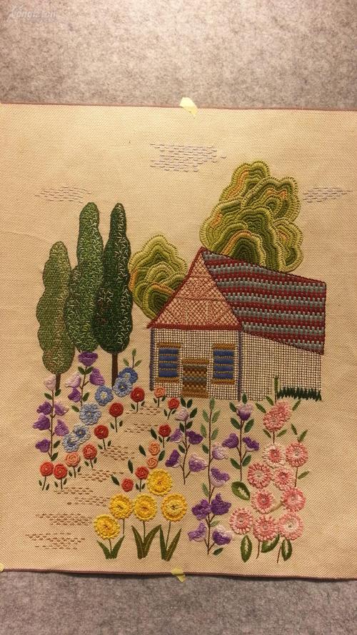 9660 (转店铺) 手工绣品 风景画 品相好,包老!