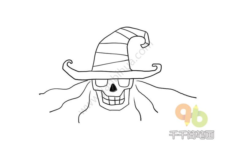 万圣节的鬼怪简笔画