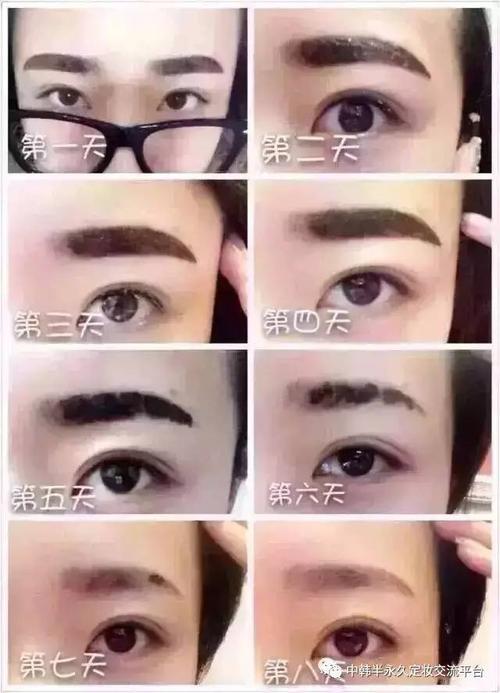 大概就是从半永久纹眉那天算起7天左右,结的痂会慢慢脱落,眉毛颜色