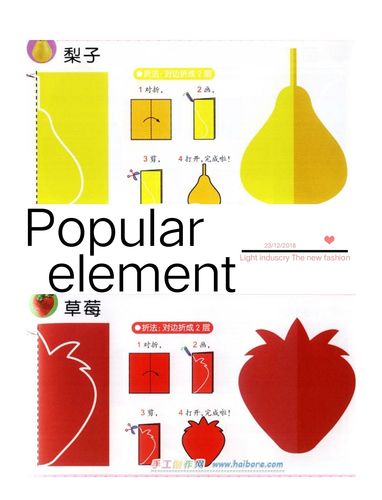 简单的水果剪纸,适合我们的小宝贝们哦!