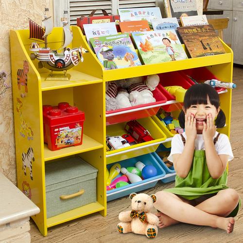 [北欧良品家具] 儿童玩具收纳架多功能宝宝书架置物架子多层卡通整理