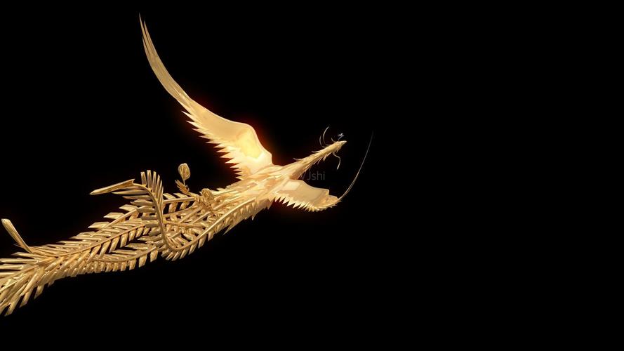 大气3d三维凤凰飞舞穿梭通道视频_1920x1080_高清视频