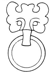 中国古典图案-两只老虎构成的斑驳的图案