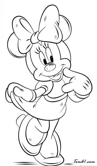 米妮老鼠正面简笔画