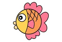 儿童画小鱼简笔画