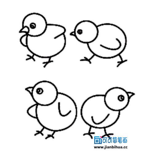 简单的动物小鸡简笔画第1页母鸡喂小鸡虫子简笔画图片大全内容有动物