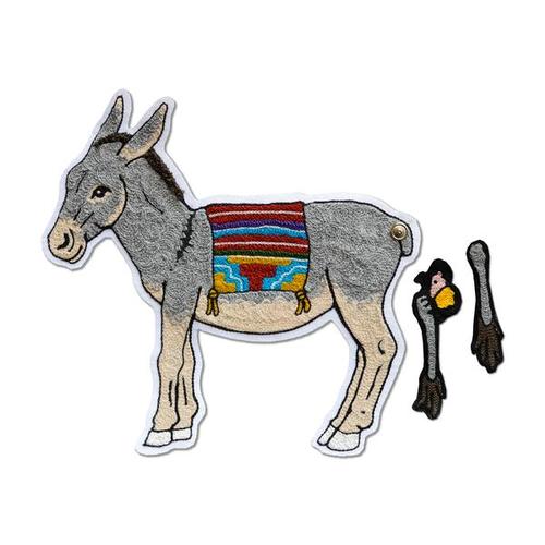 chain stitch patch- 10 most wanted pin the tail donkey