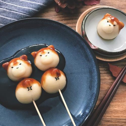 思佳scarlett做的日式柴犬御手洗团子