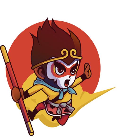 孙悟空|插画|艺术插画|小小少年迎风来 - 临摹作品