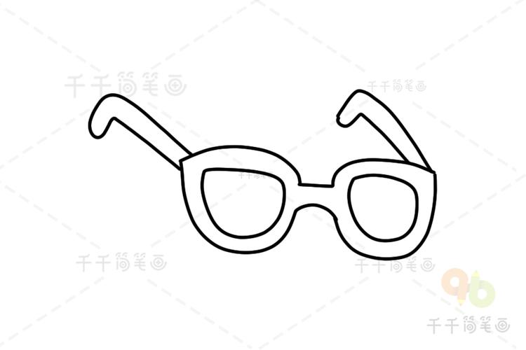 眼镜简笔画步骤图 儿童简笔画