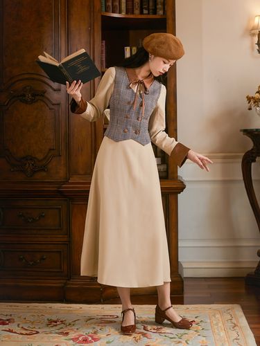 文艺女装森系复古英伦风裙子套装连衣裙民国国风连衣裙