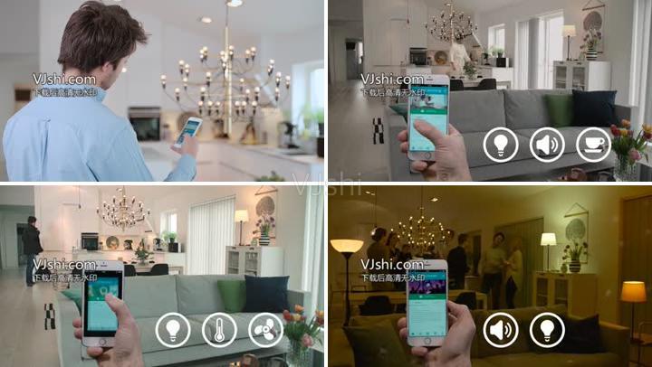 高科技家庭一键操控全家电器手机未来生活