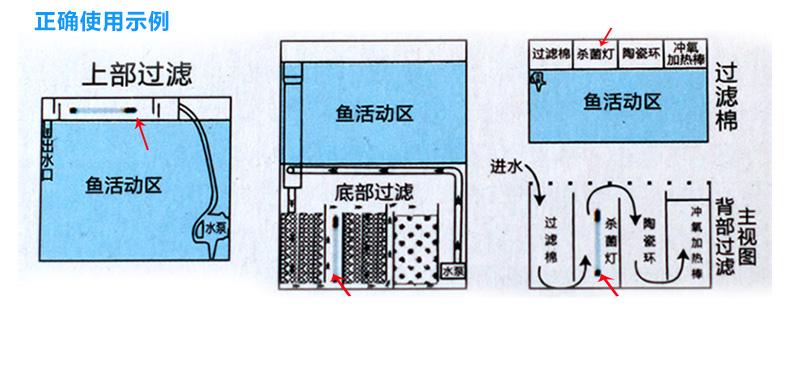 美国贝立海uv紫外线杀菌灯水族箱鱼缸杀菌灯灭菌灯锦鲤鱼池杀菌灯 除