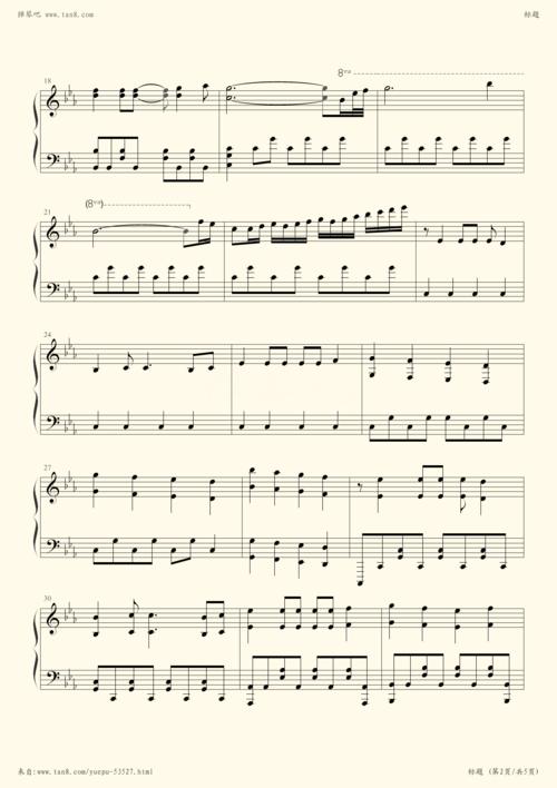 钢琴谱 - 文豪野犬op2-reason living