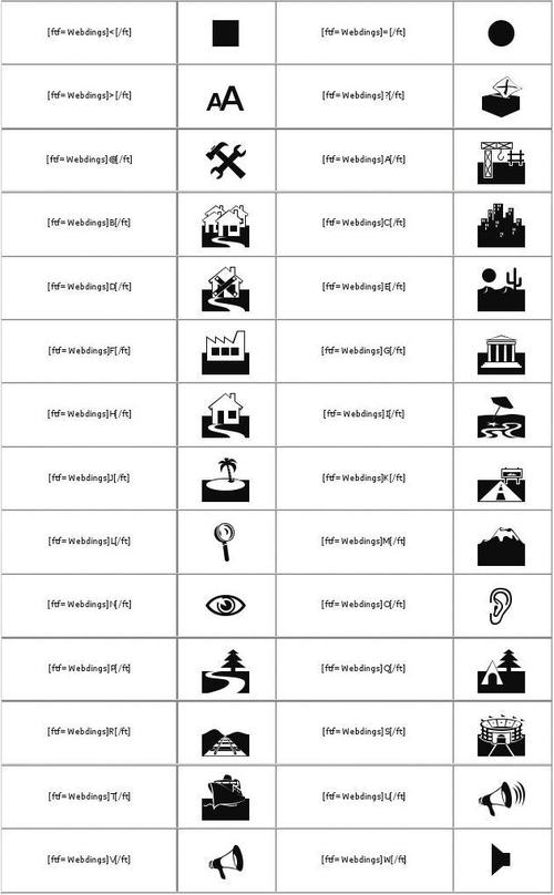 wingdings字体,webdings字体,rgb颜色对照表