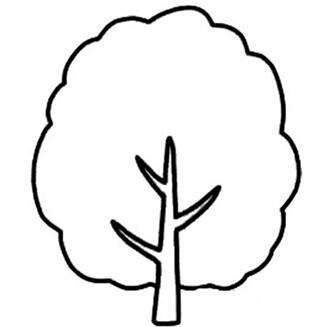 大树简笔画:秋天的树