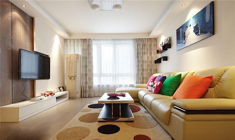 现代简约风格两居室装修效果图