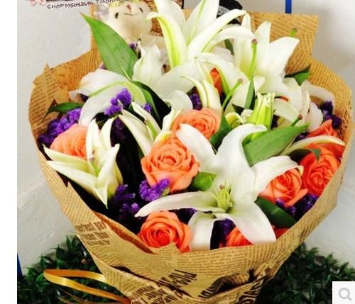 仙桃市同城鲜花店速递订花送花武汉汉川鄂州荆州黄石粉瑰百合