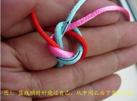 怎样编中国结之三线六瓣蛇结