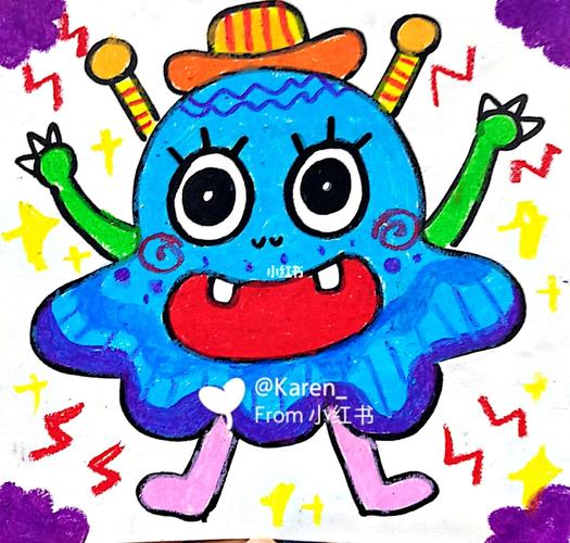 《我的情绪小怪兽》_怪兽_儿童画_文化_绘画