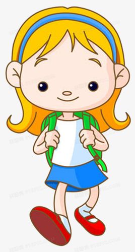 关键词:可爱卡通人物背书包的小女孩小学生图精灵为您提供卡通背书包