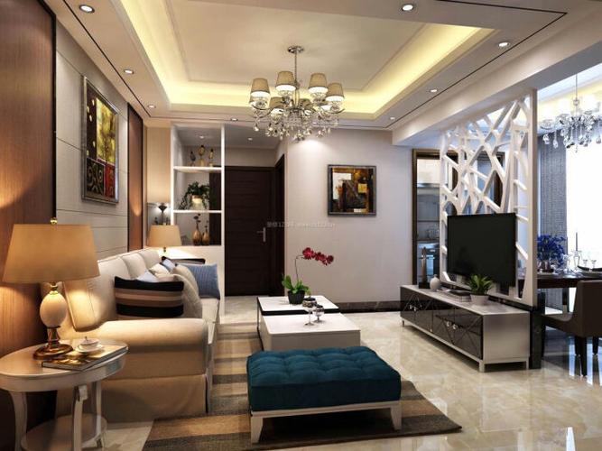 70平米小户型小客厅电视墙装修效果图