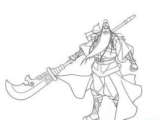 传奇英雄数码军师简笔画