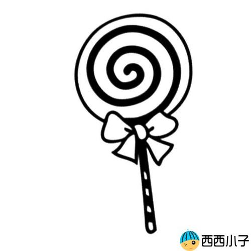 可爱棒棒糖简笔画的图片