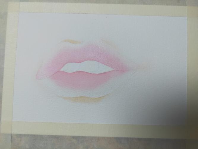 水彩古风手绘嘴唇1-4图
