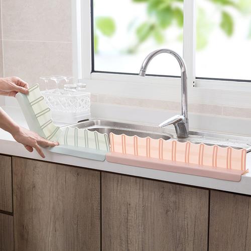 居家家水槽吸盘式挡水板创意厨房用品家用水池台面防溅水隔水挡板