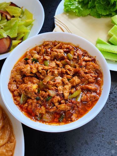 东北鸡蛋酱(蘸酱菜)_青椒_小众_餐厅_蔬菜_吃播_东北菜_私藏小众餐厅